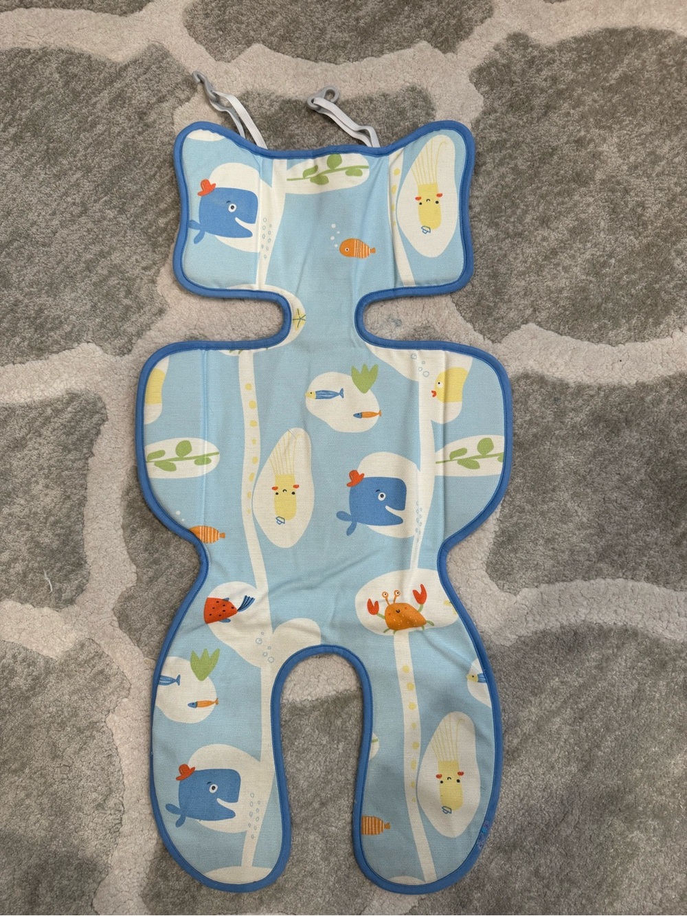 Blue Ocean Print Stroller/Car Seat Cool Liner